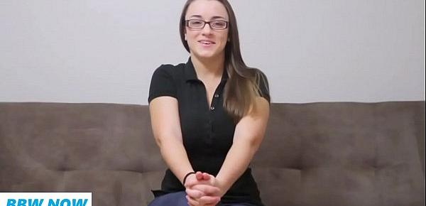  Chubby Teen PAWG in Jeans with Big Tits and Glasses